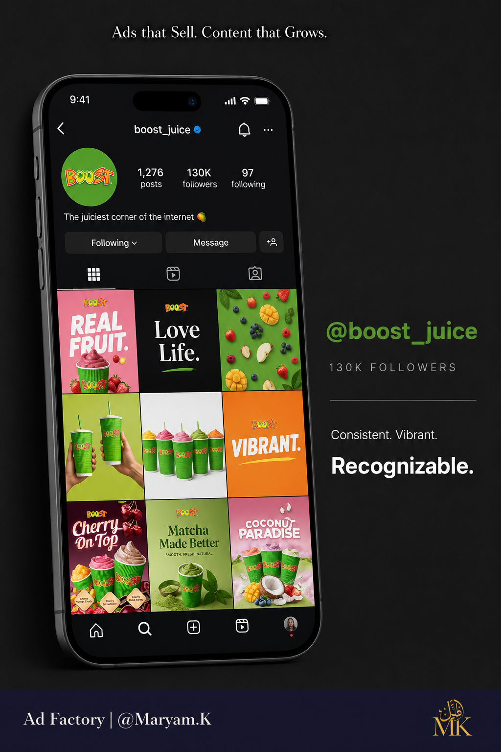 Boost Juice Branding Sample Carousel — slide 9